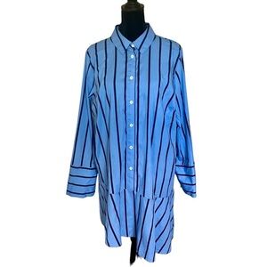 Eloquii Asymmetrical Shirt Dress Blue Size 14​​